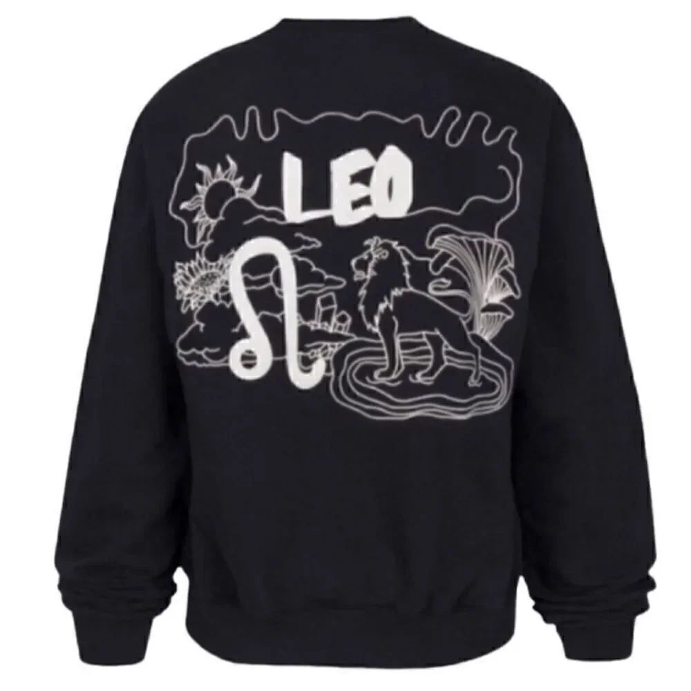 Good American Black Oversized Leo Zodiac Boyfriend
Sweatshirt(Size O/XS)